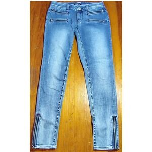Bebock‎ for Express Women Blue Wash Zipper Detail Ankle Zip Jeans Size 4